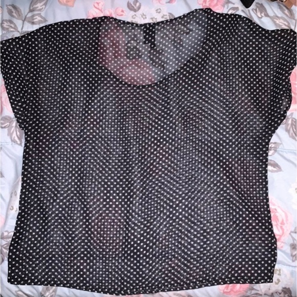 Women’s Full Tilt Polka Dot Top- size Large - Picture 7 of 7